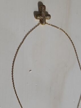 Gold Cross Pendant Necklace - Elegant Gold Chain